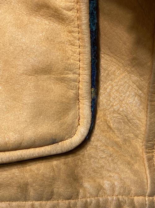 Schott（ショット）Schott (ショット) ヌバックレザー裏地ブランケットカーコート ブラウン サイズ:42の古着・服飾アイテム