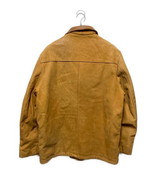 Schott（ショット）Schott (ショット) ヌバックレザー裏地ブランケットカーコート ブラウン サイズ:42の古着・服飾アイテム