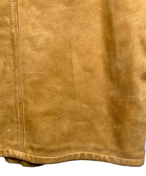 Schott（ショット）Schott (ショット) ヌバックレザー裏地ブランケットカーコート ブラウン サイズ:42の古着・服飾アイテム