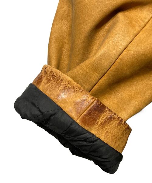 Schott（ショット）Schott (ショット) ヌバックレザー裏地ブランケットカーコート ブラウン サイズ:42の古着・服飾アイテム