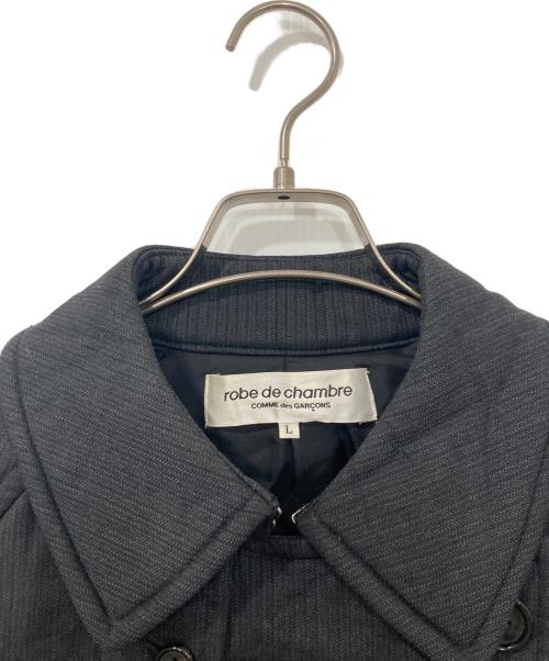 ROBE DE CHAMBRE COMME DES GARCONS（ローブドシャンブル コムデギャルソン）ROBE DE CHAMBRE COMME DES GARCONS (ローブドシャンブル コムデギャルソン) ボンディングヘリンボーントレンチコート グレー サイズ:Lの古着・服飾アイテム