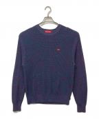 SUPREMEシュプリーム）の古着「21AW Melange Rib Knit Sweater Small Box Logo/スモールボックスロゴメランジリブニット」｜グリーン×パープル