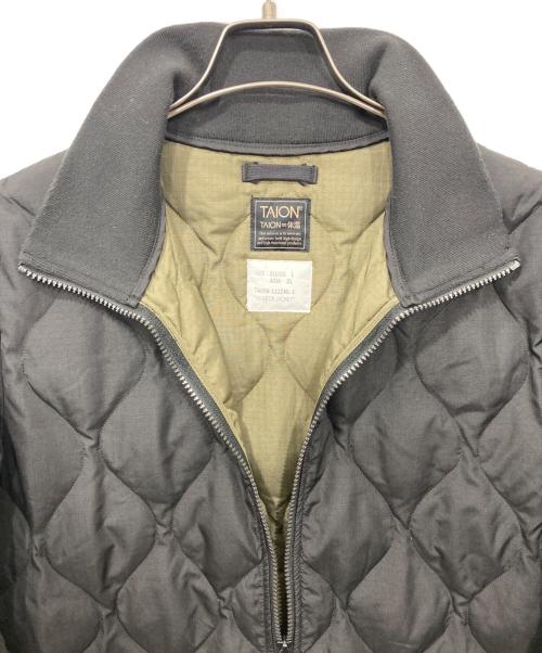 TAION（タイオン）TAION (タイオン) ミリタリー リブハイネックWジップ ダウンジャケット ブラック サイズ:XLの古着・服飾アイテム