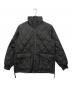 TAION（タイオン）の古着「ミリタリー リブハイネックWジップ ダウンジャケット」｜ブラック