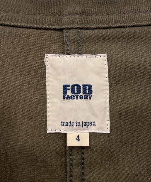F.O.B FACTORY（エフオービー ファクトリー）F.O.B FACTORY (エフオービー ファクトリー) フレンチ モールスキン ジャケット カーキ サイズ:4の古着・服飾アイテム