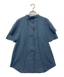 UNITED TOKYO（ユナイテッドトーキョー）の古着「バックケープブラウス」｜ブルー