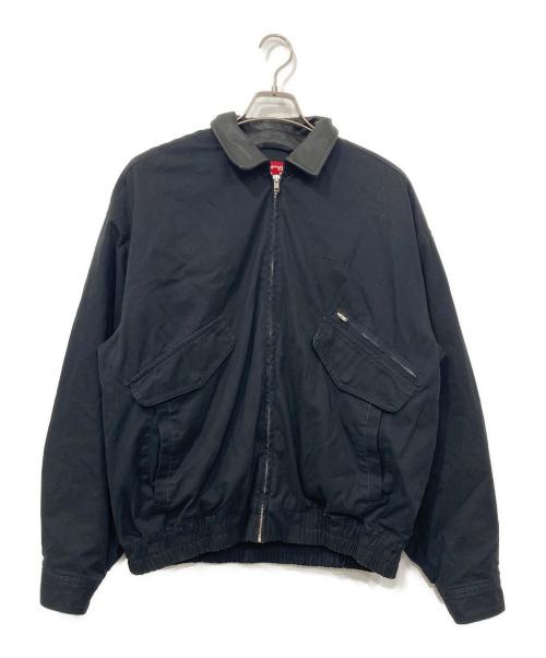 SUPREME（シュプリーム）SUPREME (シュプリーム) 23AW Leather Collar Utility Jacket / レザーカラーユーティリティジャケット  ブラック サイズ:Ｍの古着・服飾アイテム