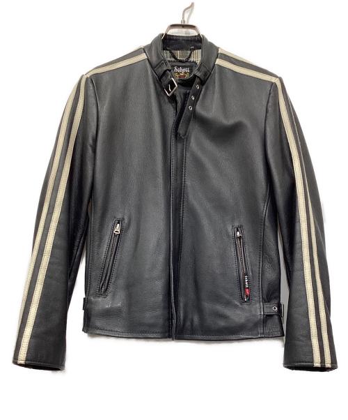 Schott（ショット）Schott (ショット) クラシックレーサージャケット/レザージャケット/ライダースジャケット ブラック サイズ:Sの古着・服飾アイテム