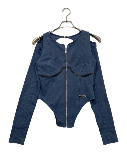 PRANK PROJECT（プランクプロジェクト）PRANK PROJECT (プランクプロジェクト) Corset Line Rib Top/コルセットラインリブトップ ブルー サイズ:FREEの古着・服飾アイテム