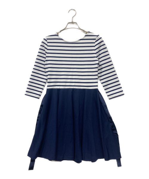 POLO RALPH LAUREN（ポロ・ラルフローレン）POLO RALPH LAUREN (ポロ・ラルフローレン) 切替ワンピース ホワイト×ネイビー サイズ:XL/TG(16)の古着・服飾アイテム