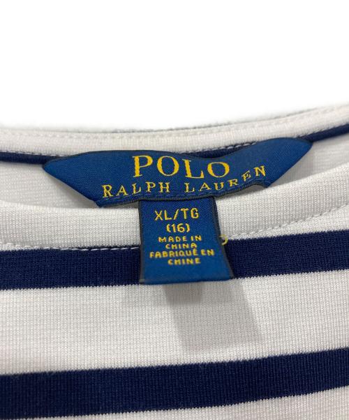 POLO RALPH LAUREN（ポロ・ラルフローレン）POLO RALPH LAUREN (ポロ・ラルフローレン) 切替ワンピース ホワイト×ネイビー サイズ:XL/TG(16)の古着・服飾アイテム