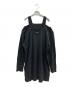 MM6 Maison Margiela（エムエムシックスメゾンマルジェラ）の古着「オフショルダースウェットワンピース」｜ブラック
