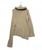 YOHJI YAMAMOTOヨウジヤマモト）の古着「アシンメトリーデザインニット」｜アイボリー