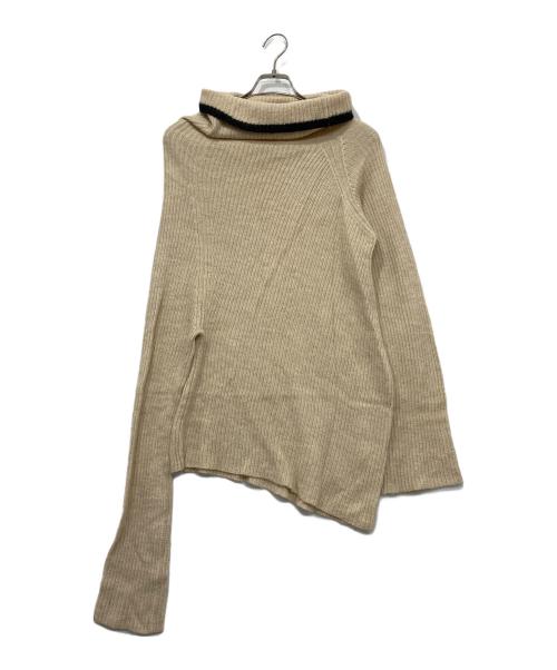 YOHJI YAMAMOTO（ヨウジヤマモト）YOHJI YAMAMOTO (ヨウジヤマモト) アシンメトリーデザインニット アイボリー サイズ:3の古着・服飾アイテム