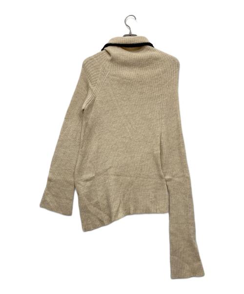 YOHJI YAMAMOTO（ヨウジヤマモト）YOHJI YAMAMOTO (ヨウジヤマモト) アシンメトリーデザインニット アイボリー サイズ:3の古着・服飾アイテム