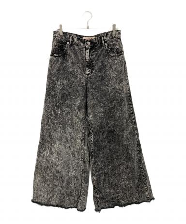 MARNI マルニ 24SS イタリア製 MARBLE DYED DENIM マーブルダイ ワイドデニムパンツ PAJD0425A0 USCT87 40 BLACK ジップフライ ジーンズ Wide Leg Denim ボトムス【中古】【MARNI】 MARNI（マルニ）の「MARBLE DYED DENIM / デニムパンツ（デニムパンツ