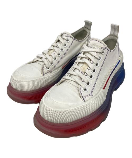 ALEXANDER McQUEEN（アレキサンダーマックイーン）ALEXANDER McQUEEN (アレキサンダーマックイーン) トレッドスリックレースアップスニーカー ホワイト サイズ:40 1/2の古着・服飾アイテム