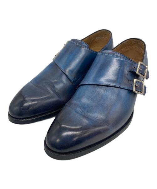 FRANCESCO BENIGNO（フランチェスコ・ベニーニョ）FRANCESCO BENIGNO (フランチェスコ・ベニーニョ) モンクストラップシューズ ブルー サイズ:7の古着・服飾アイテム