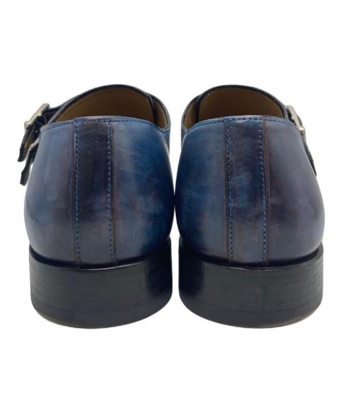 FRANCESCO BENIGNO（フランチェスコ・ベニーニョ）FRANCESCO BENIGNO (フランチェスコ・ベニーニョ) モンクストラップシューズ ブルー サイズ:7の古着・服飾アイテム