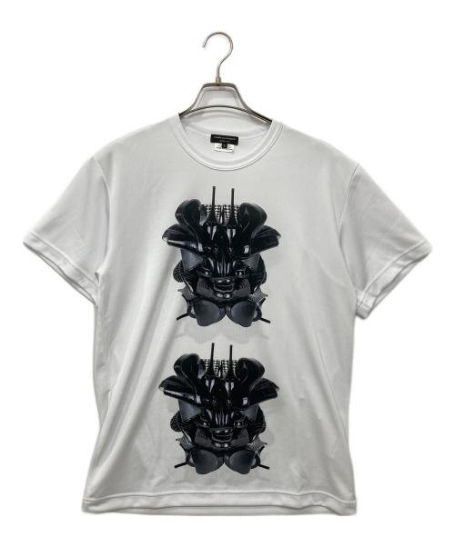 COMME des GARCONS HOMME PLUS（コムデギャルソンオムプリュス）COMME des GARCONS HOMME PLUS (コムデギャルソンオムプリュス) プリントTシャツ ホワイト サイズ:Ｌの古着・服飾アイテム