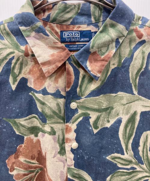 POLO RALPH LAUREN（ポロ・ラルフローレン）POLO RALPH LAUREN (ポロ・ラルフローレン)  VINTAGE CAMP シャツ / アロハシャツ  ブルー×グリーン サイズ:XLの古着・服飾アイテム