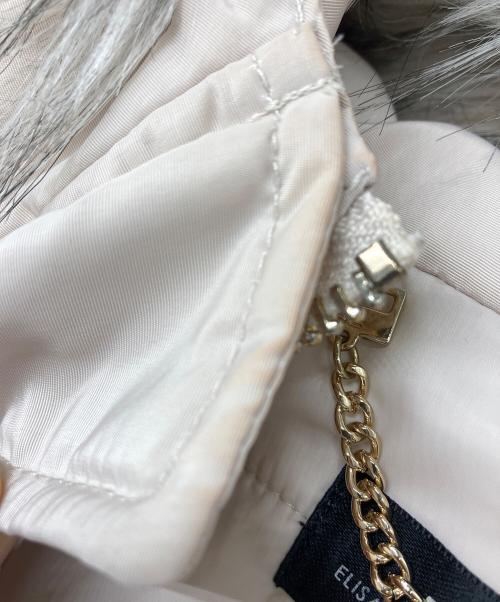 ELISABETTA FRANCHI（エリザベッタフランキ）ELISABETTA FRANCHI (エリザベッタフランキ) フェイクファー付きパデッドコート ベージュ サイズ:-の古着・服飾アイテム