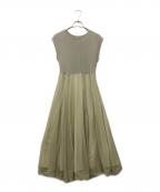 Mystradaマイストラーダ）の古着「マチフレアノースリドッキングワンピース」｜グリーン