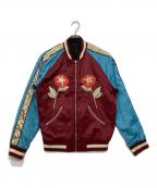 DIESELディーゼル）の古着「リバーシブルスカジャン」｜バーガンディー