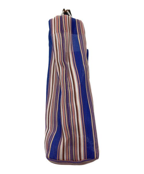 MARNI（マルニ）MARNI (マルニ) ストライプトートバッグ ブルーの古着・服飾アイテム