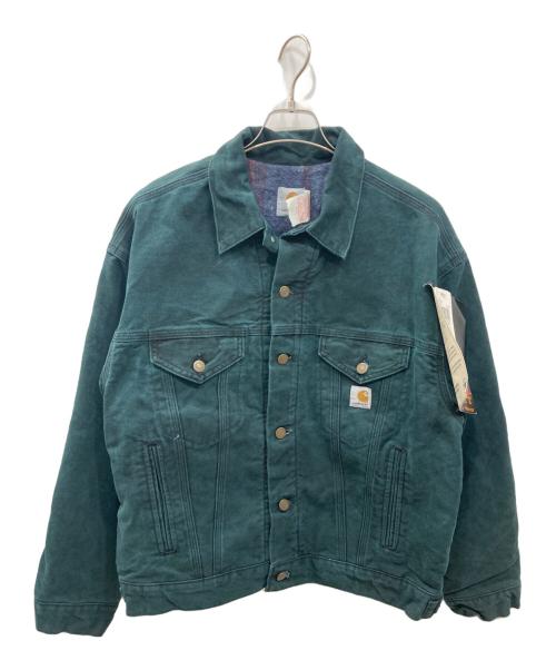 CarHartt（カーハート）CarHartt (カーハート) トラッカージャケット グリーン サイズ:MEDIUM 未使用品の古着・服飾アイテム
