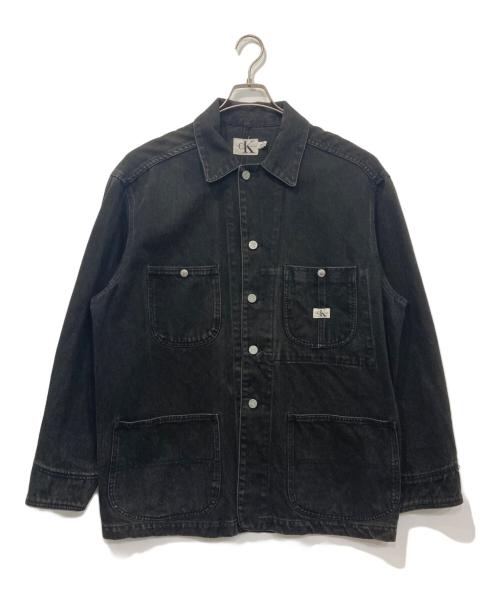 Calvin Klein（カルバンクライン）Calvin Klein (カルバンクライン) カバーオール ブラック サイズ:Mの古着・服飾アイテム