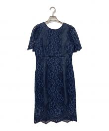 Diagram GRACE CONTINENTAL（ダイアグラム グレースコンチネンタル）の古着「コードレースタイトワンピース」｜ネイビー