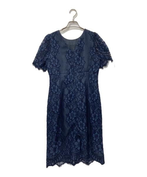 Diagram GRACE CONTINENTAL（ダイアグラム グレースコンチネンタル）Diagram GRACE CONTINENTAL (ダイアグラム グレースコンチネンタル) コードレースタイトワンピース ネイビー サイズ:34の古着・服飾アイテム