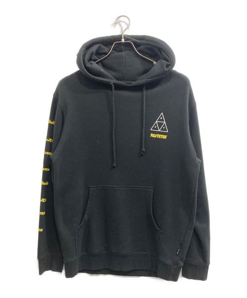 HUF（ハフ）HUF (ハフ) PULP FICTION (パルプフィクション) プリントプルオーバーパーカー ブラック サイズ:Sの古着・服飾アイテム