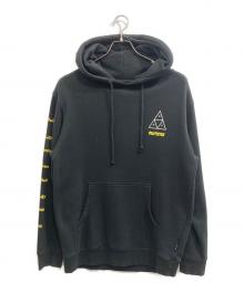 HUF×PULP FICTION（ハフ×パルプフィクション）の古着「プリントプルオーバーパーカー」｜ブラック