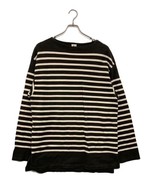 blurhms ROOTSTOCK（ブラームスルーツストック）blurhms ROOTSTOCK (ブラームスルーツストック) ボーダー バスク シャツ ブラック×ホワイト サイズ:2の古着・服飾アイテム