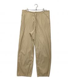 AURALEE（オーラリー）の古着「WASHED FINX TWILL EASY WIDE PANTS」｜ベージュ