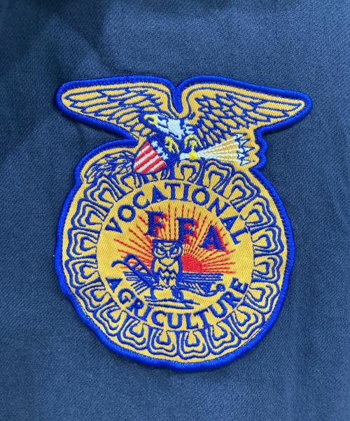 HOUSTON（ヒューストン）HOUSTON (ヒューストン) COTTON LINEN FFA JACKET/コットンリネンFFAジャケット ネイビー サイズ:LARGEの古着・服飾アイテム