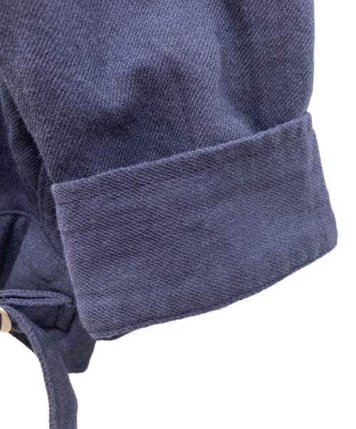 HOUSTON（ヒューストン）HOUSTON (ヒューストン) COTTON LINEN FFA JACKET/コットンリネンFFAジャケット ネイビー サイズ:LARGEの古着・服飾アイテム