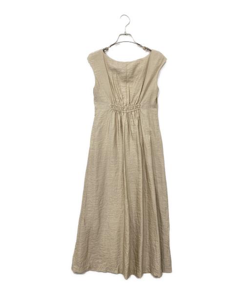 MaxMara（マックスマーラ）MaxMara (マックスマーラ) ノースリーブロングワンピース ベージュ サイズ:36の古着・服飾アイテム