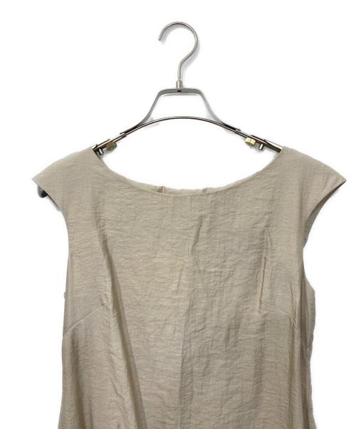 MaxMara（マックスマーラ）MaxMara (マックスマーラ) ノースリーブロングワンピース ベージュ サイズ:36の古着・服飾アイテム