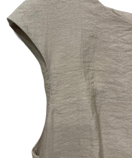 MaxMara（マックスマーラ）MaxMara (マックスマーラ) ノースリーブロングワンピース ベージュ サイズ:36の古着・服飾アイテム