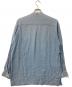 ISSEY MIYAKE (イッセイミヤケ) レーヨン混バンドカラーシャツ ブルー サイズ:Ｍ：8000円
