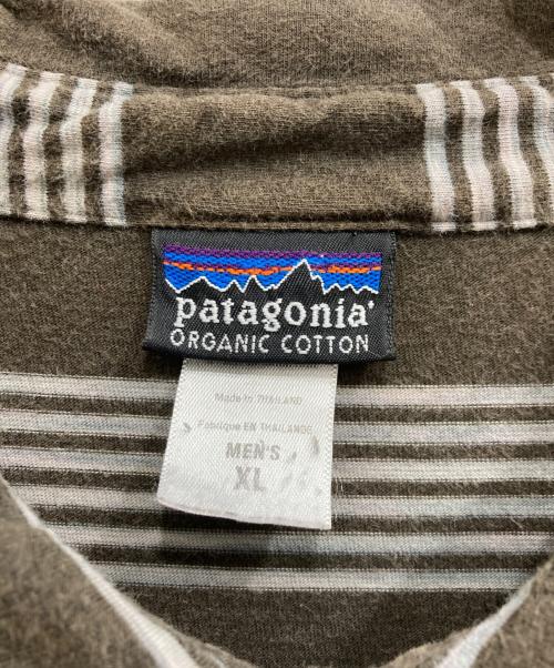 Patagonia（パタゴニア）Patagonia (パタゴニア) ボーダーポロシャツ ブラウン サイズ:XLの古着・服飾アイテム