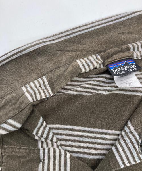 Patagonia（パタゴニア）Patagonia (パタゴニア) ボーダーポロシャツ ブラウン サイズ:XLの古着・服飾アイテム