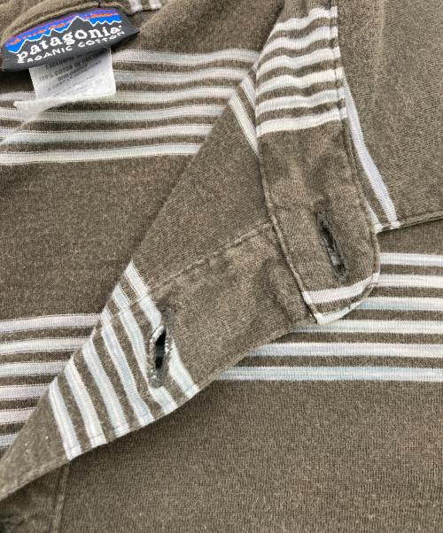 Patagonia（パタゴニア）Patagonia (パタゴニア) ボーダーポロシャツ ブラウン サイズ:XLの古着・服飾アイテム