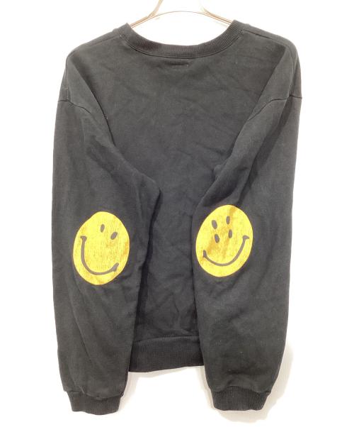 KAPITAL（キャピタル）KAPITAL (キャピタル) SMILIE PATCH ECO FLEECE CREWNECK / スマイルパッチエコフリースクルーネックスウェット ブラック サイズ:3の古着・服飾アイテム