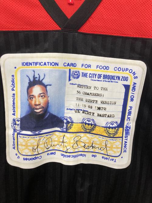 SUPREME（シュプリーム）SUPREME (シュプリーム) Ol' Dirty Bastard Football Top レッド×ブラック サイズ:Sの古着・服飾アイテム