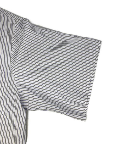 SEDAN ALL-PURPOSE（セダンオールパーパス）SEDAN ALL-PURPOSE (セダンオールパーパス) Striped Cotton Polyester S S Work Shirt ブルー×ホワイト サイズ:XLの古着・服飾アイテム