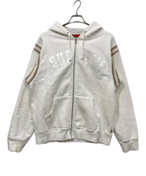 SUPREME（シュプリーム）SUPREME (シュプリーム) Jet Sleeve Zip Up Hooded Sweatshirt / ジェットスリーブジップアップフーデッドスウェットシャツ ホワイト サイズ:Mediumの古着・服飾アイテム